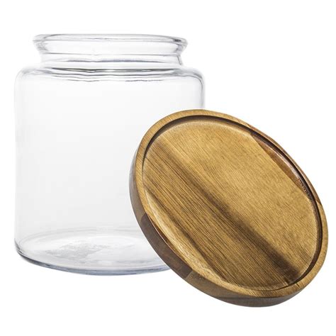 FyndraX Half Gallon Large Glass Jars with Lids, Airtight Storage Clear Containers for Cookie, Candy, Flour, Sugar, Coffee, Food Organization Canisters for Kitchen, Laundry Room and Pantry, Set of 2. . Glass jars with lids amazon